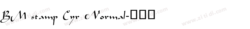 BM stamp Cyr Normal字体转换